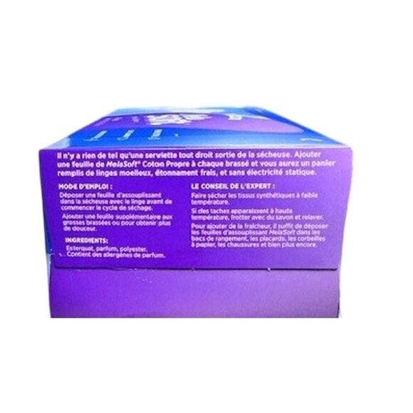 Melaleuca Ecosense Clean Cotton MelaSoft 16 oz Dryer Sheets-100 Sheets in Box - Picture 2 of 5